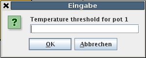 Threshold dialog